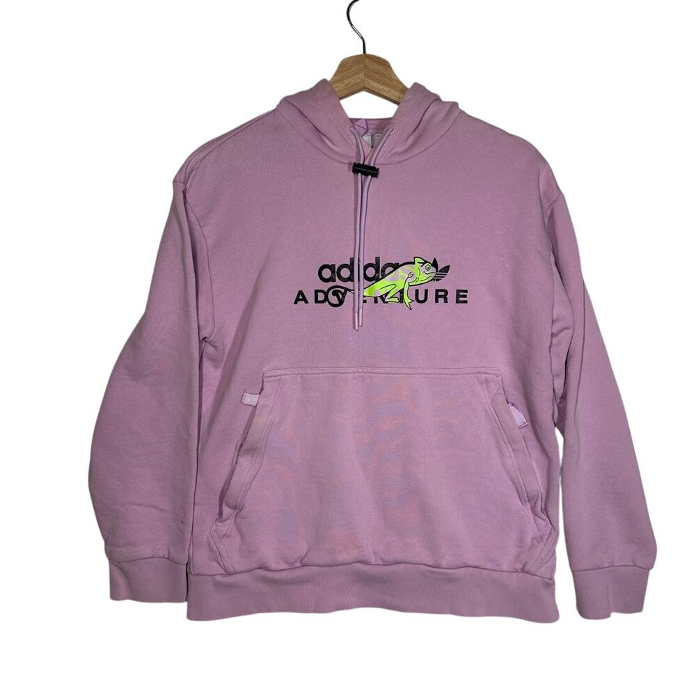 Adidas Originals Men's Logo Hoodie Sweatshirt Chameleon Glow In The Dark Sz S